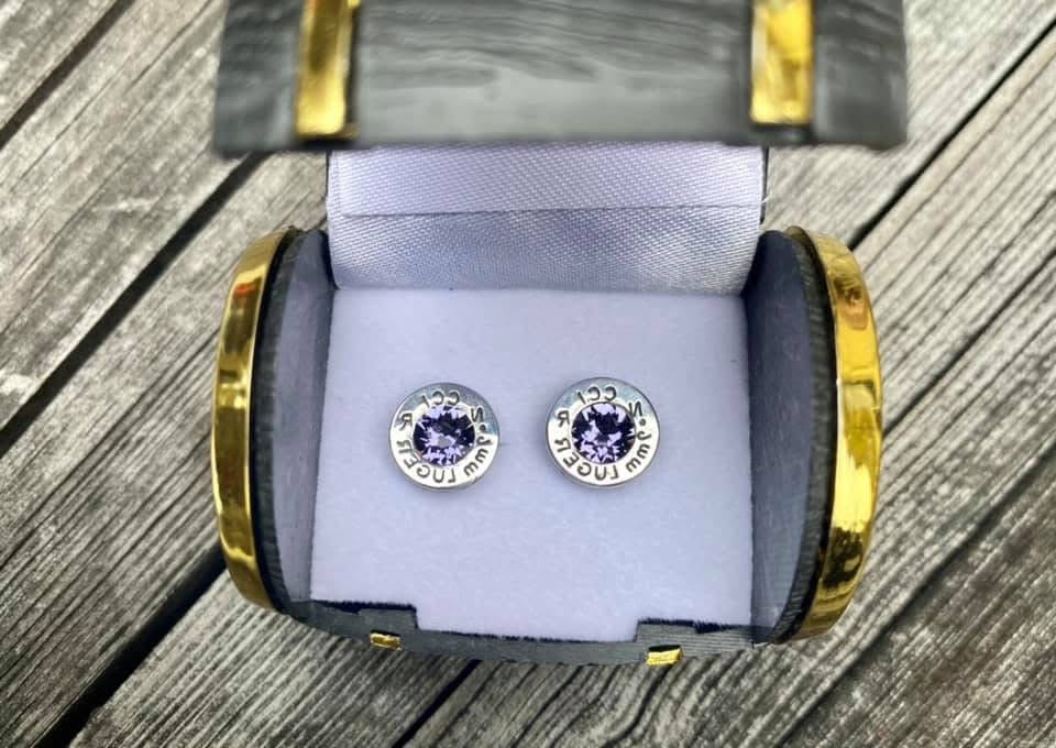 Nickel Silver Violet studs