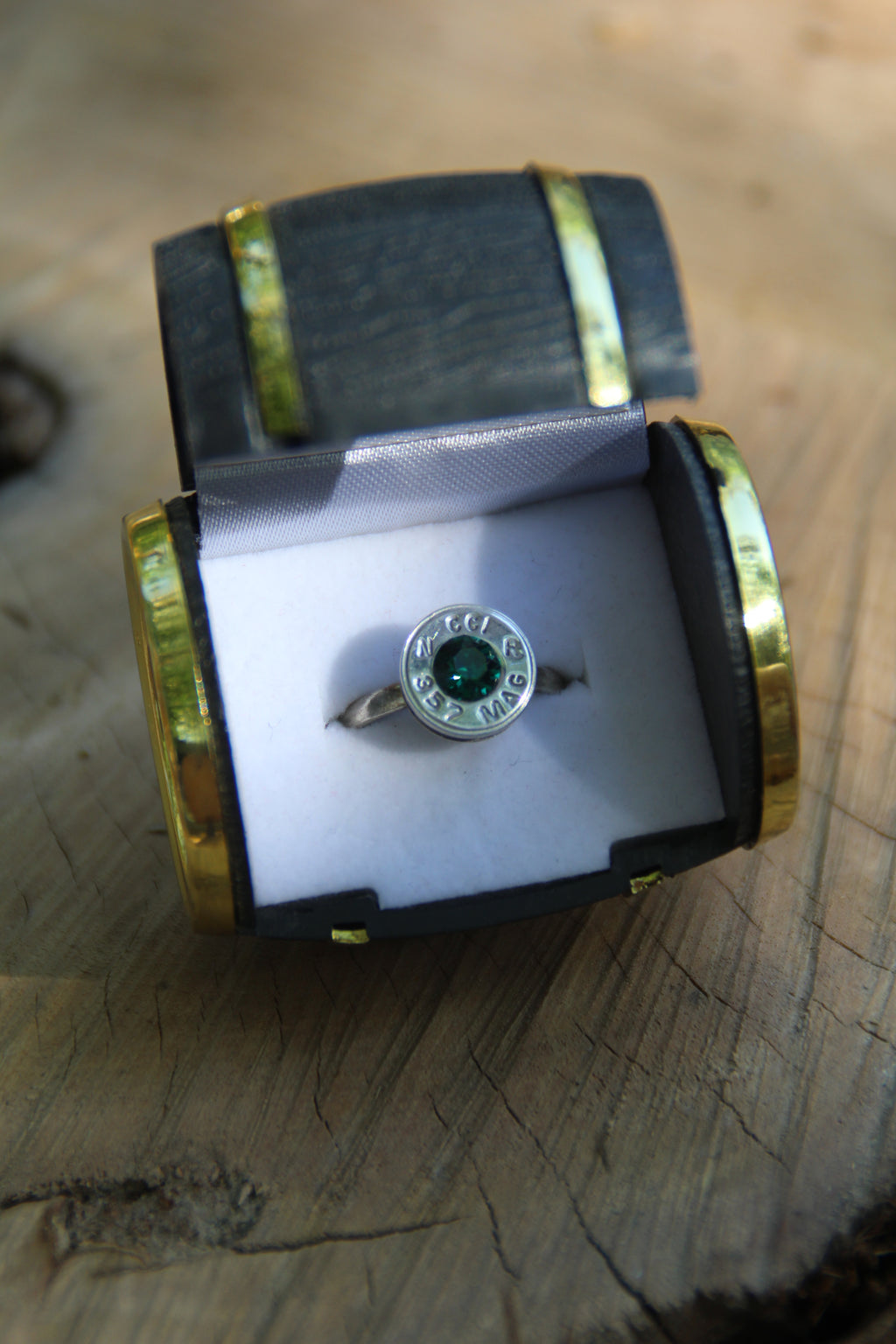 Nickel Emerald Ring - 375-inch caliber