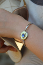 Nickel Recreated Dark Sapphire Set - Studs & Pendent