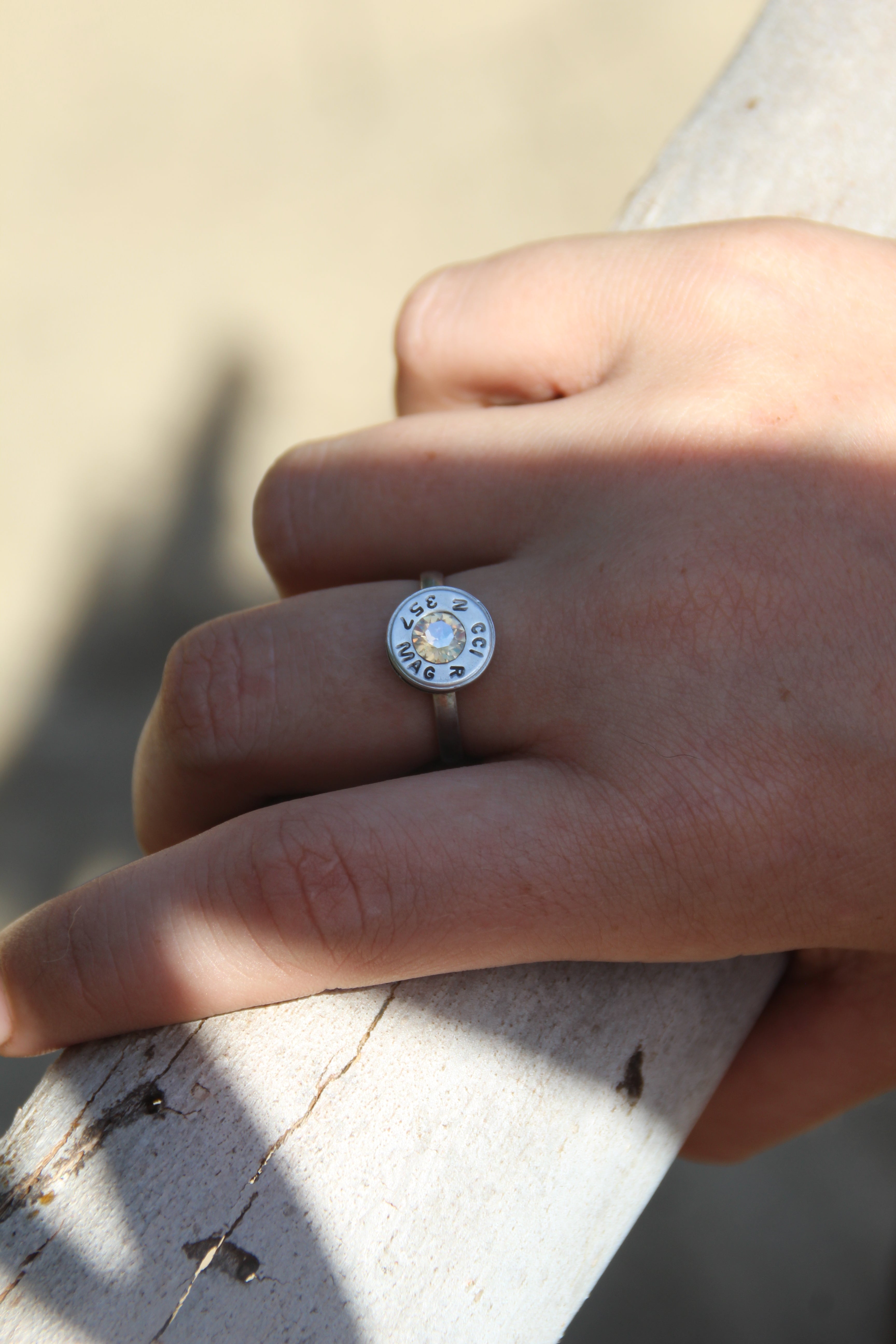 Nickel Emerald Ring - 375-inch caliber