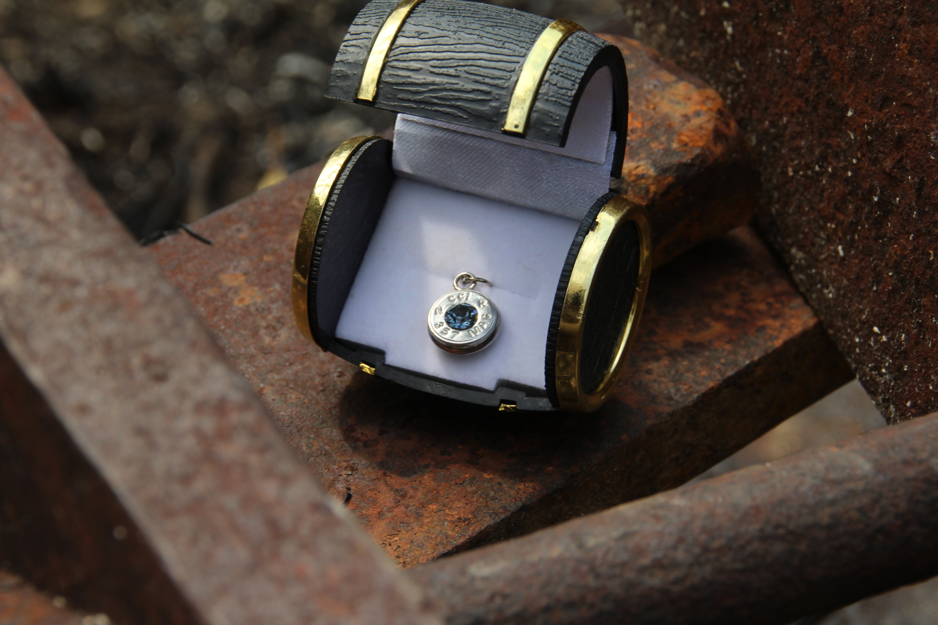 Nickel Ruby Pendent - 375-inch caliber