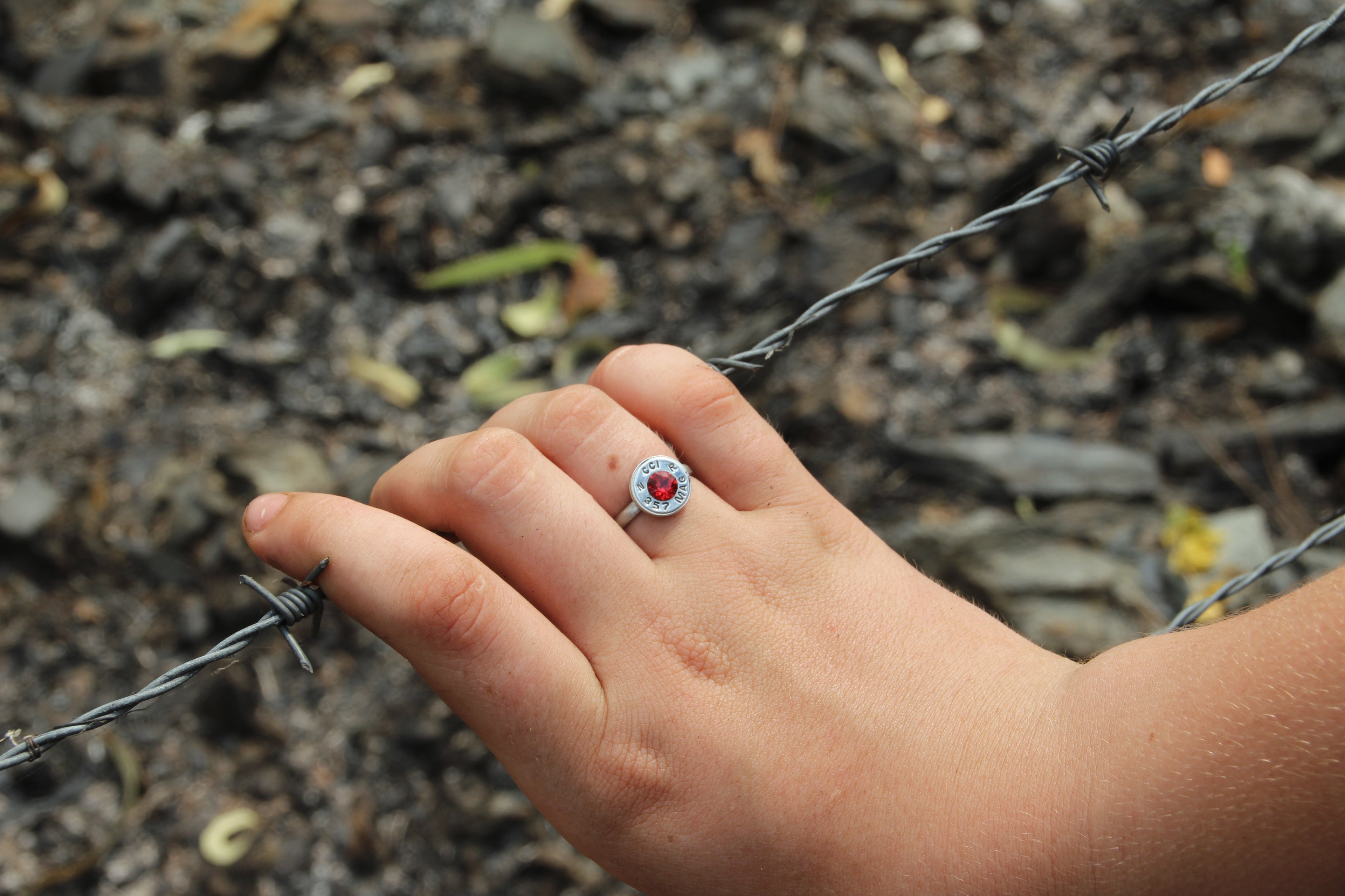 Nickel Emerald Ring - 375-inch caliber