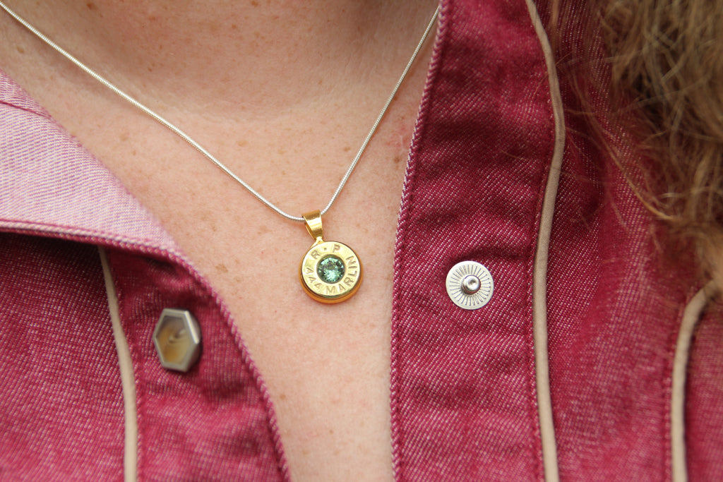 Brass Navy Pendent - Winchester 40-44 mag