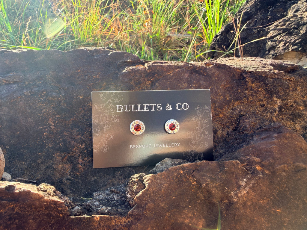 Nickel Dark Rose Stud - 9mm Luger