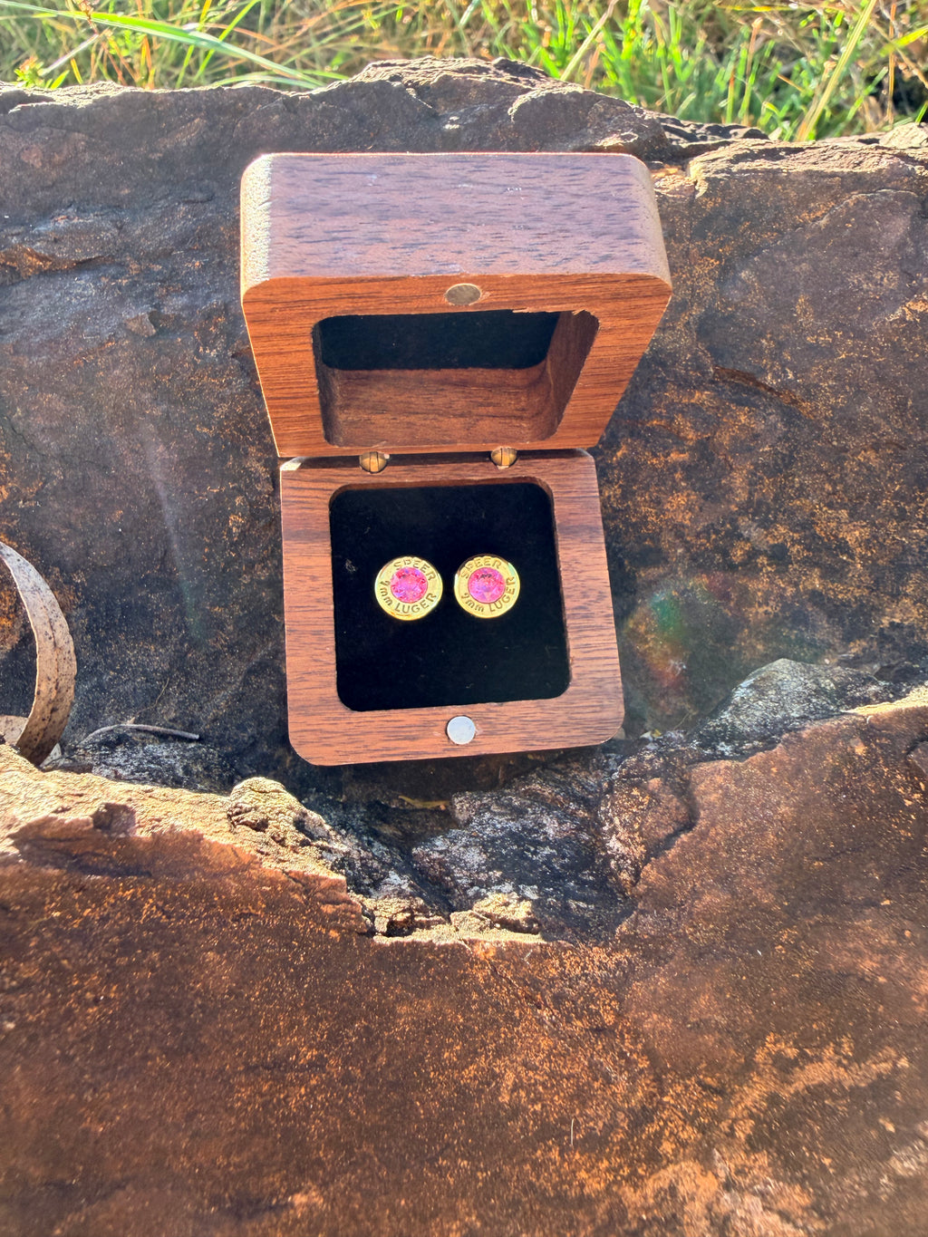 Nickel Dark Rose Stud - 9mm Luger