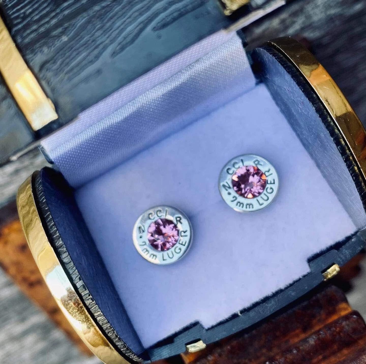 Nickel Light Purple Stud - 9mm Luger