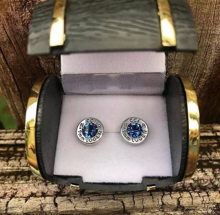 Nickel Light Sapphire Stud - 9mm Luger