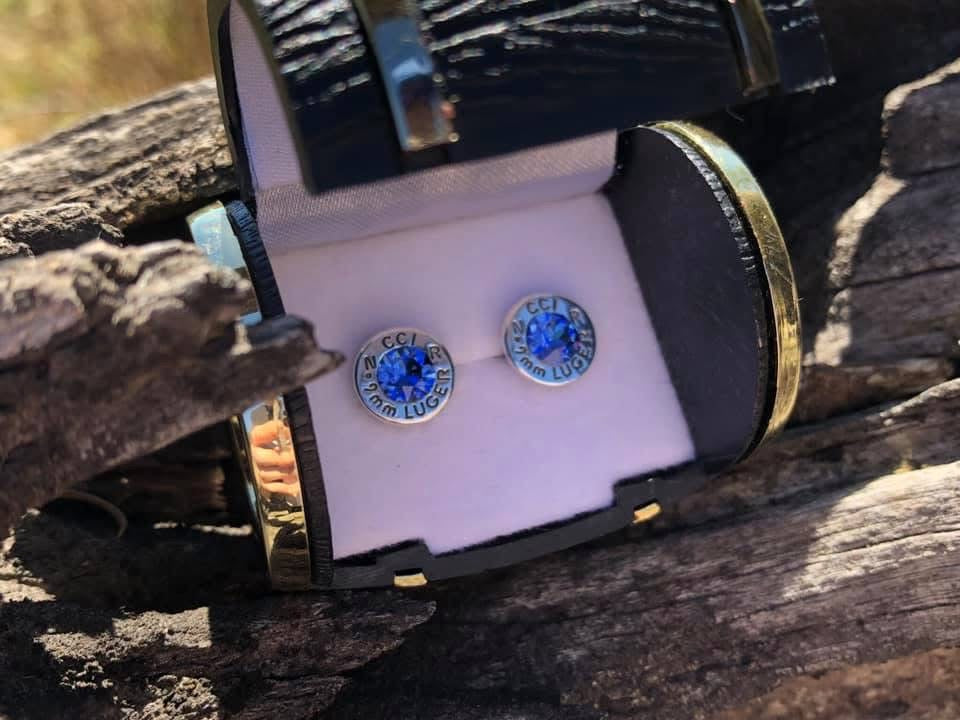 Nickel Light Sapphire Stud - 9mm Luger