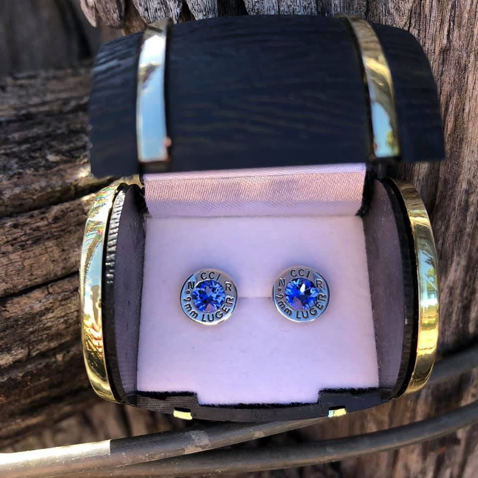 Nickel Light Sapphire Stud - 9mm Luger