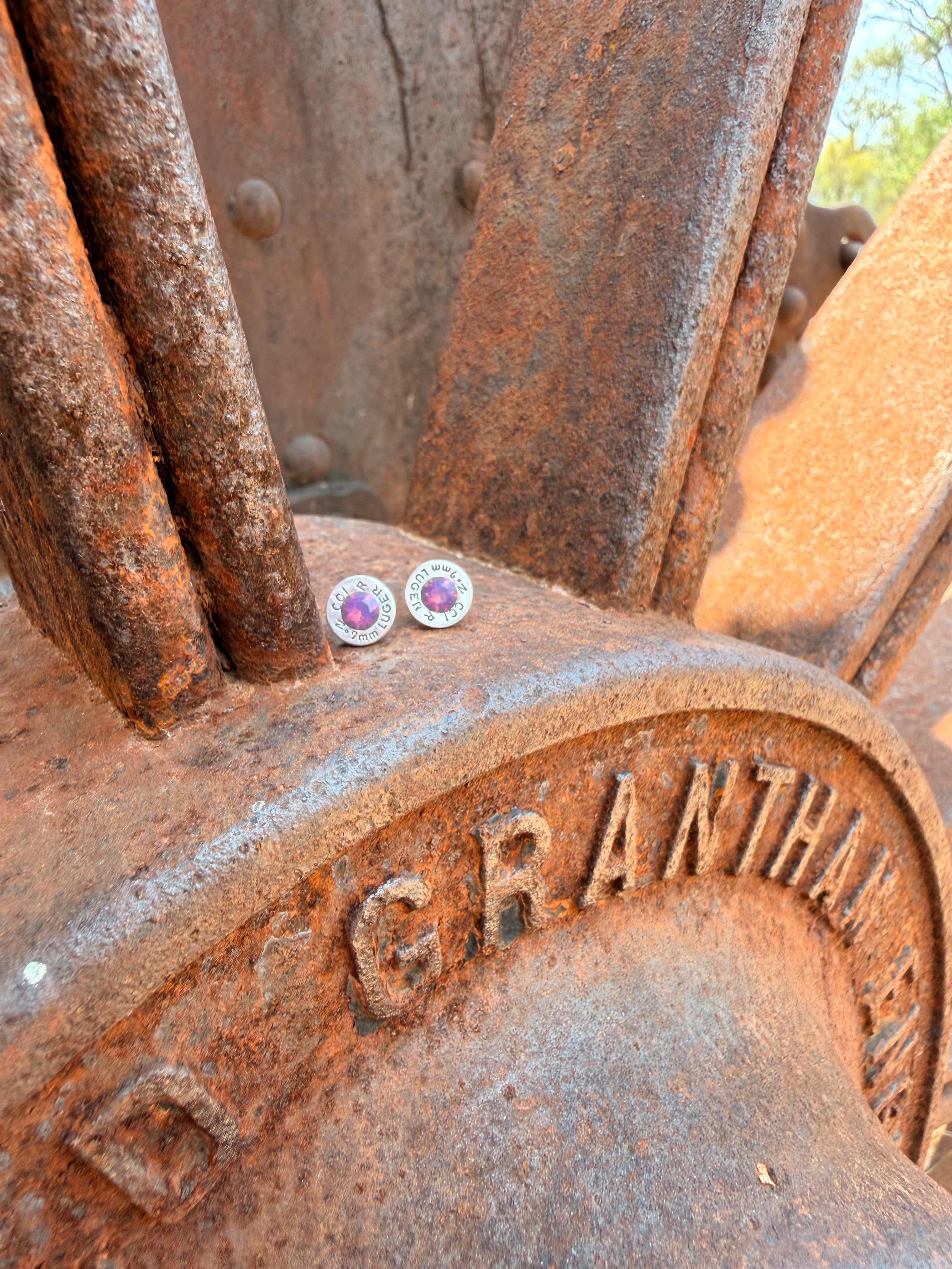 Nickel Light Purple Stud - 9mm Luger