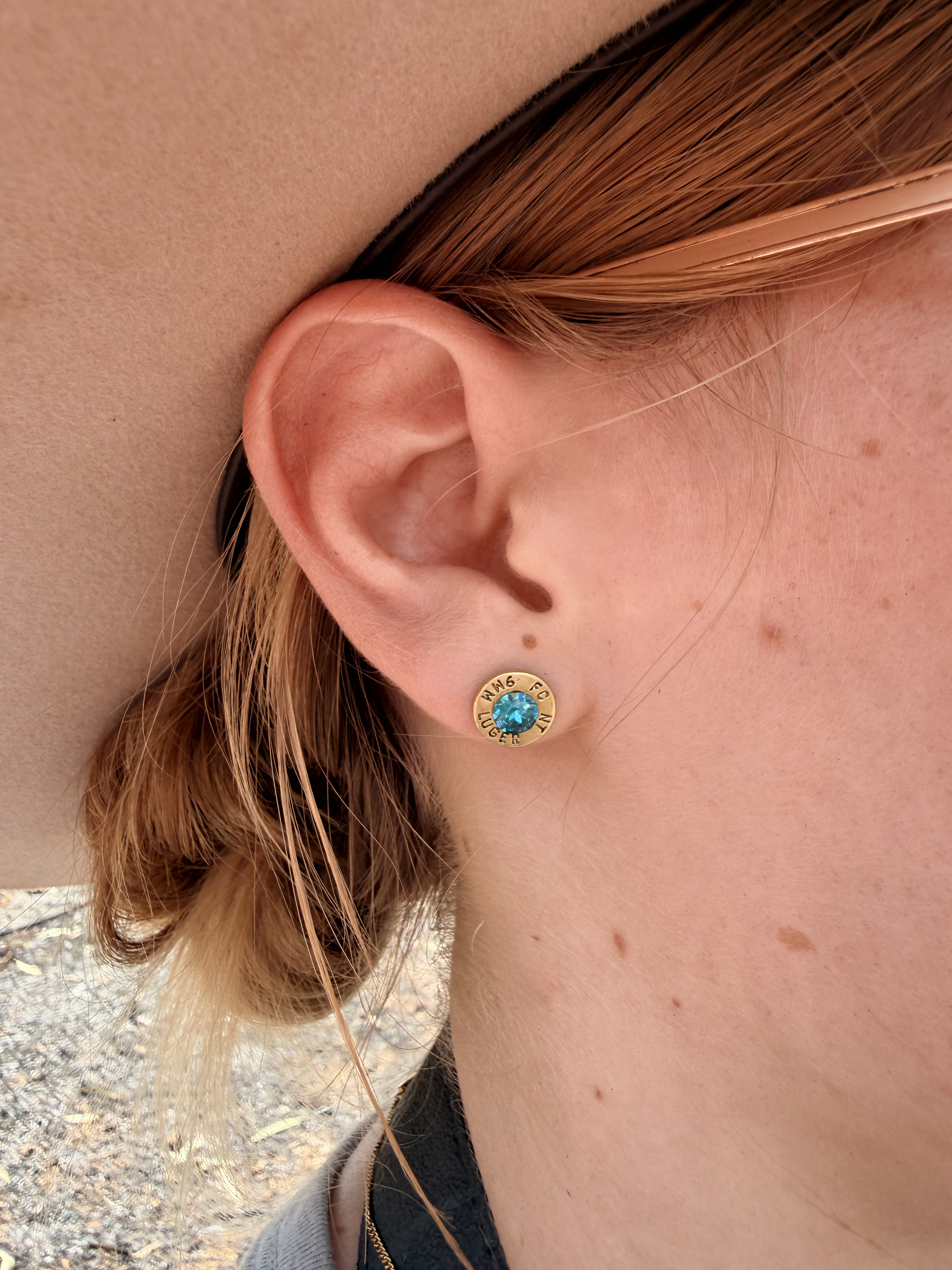 Nickel Light Sapphire Stud - 9mm Luger