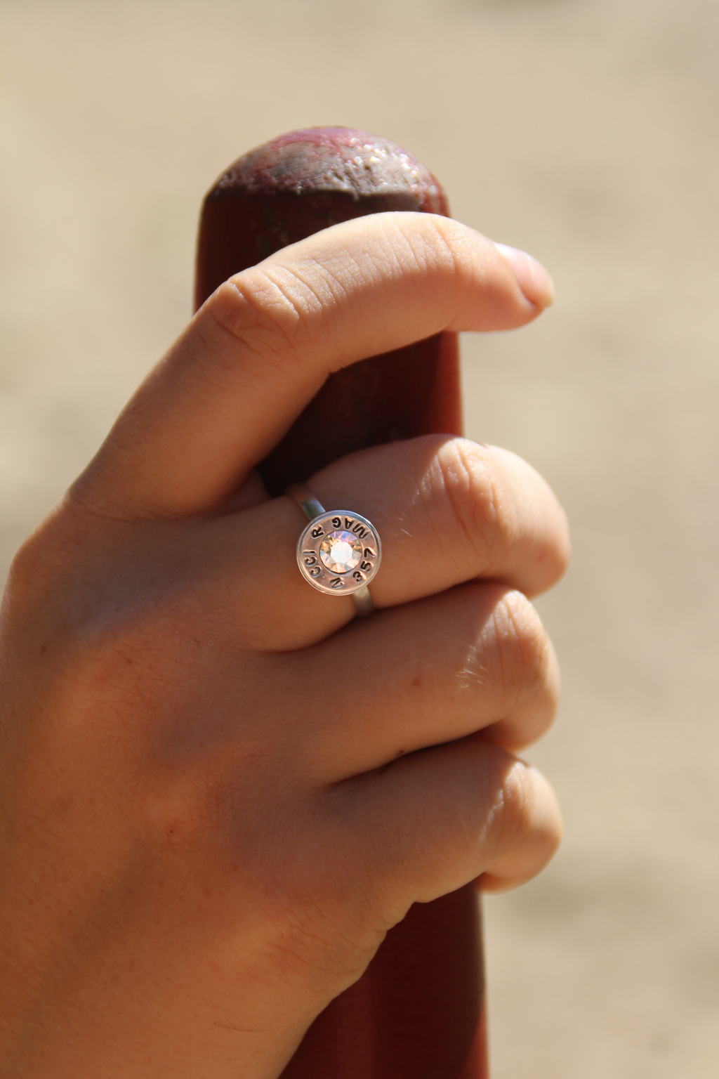 Nickel Emerald Ring - 375-inch caliber